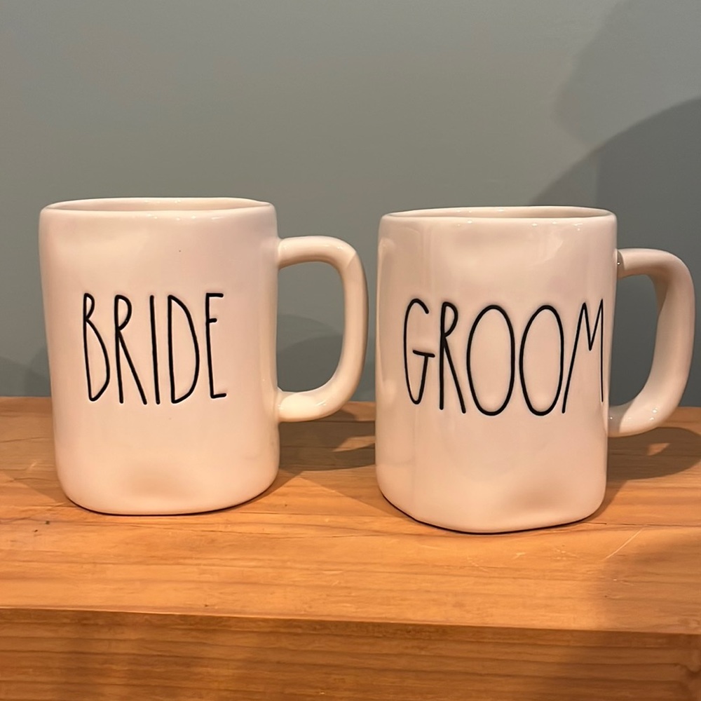 RAE DUNN BRIDE GROOM Mug Bridal Wedding Set